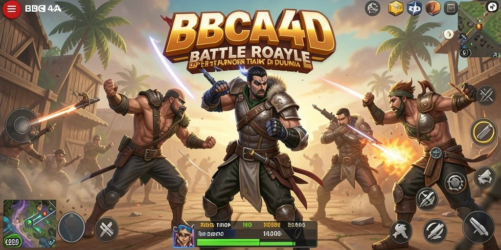 Gameplay seru di BBCA4D dengan pertarungan sengit di arena Battle Royale.