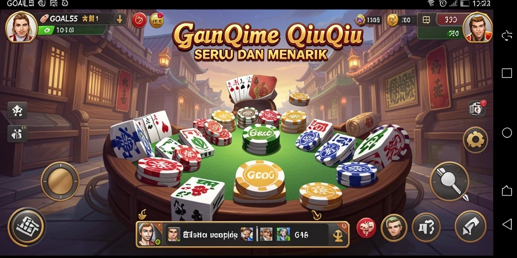 Tampilan gameplay seru dari game QiuQiu GOAL55.