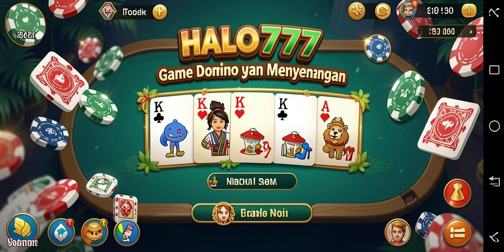 Tampilan gameplay seru dari HALO777 dengan domino.