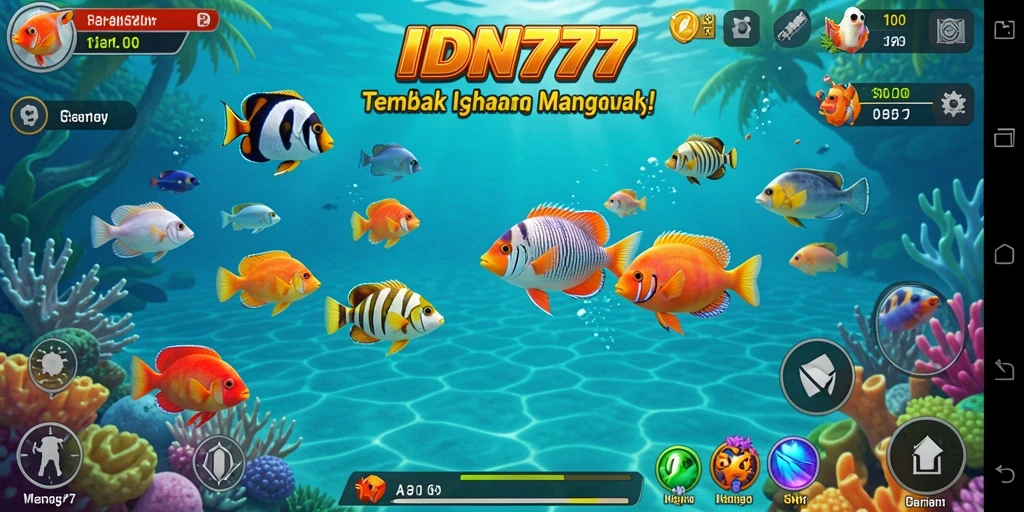 Gameplay seru IDN777 dengan aksi Tembak Ikan.