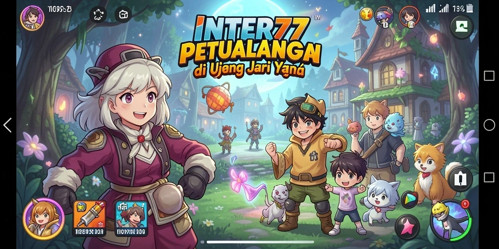 Tampilan seru dari gameplay INTER77 yang penuh aksi dan karakter Anime.