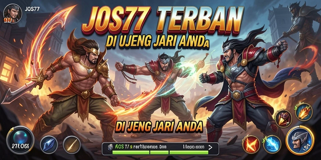 Tampilan gameplay JOS77 menampilkan karakter bertarung dengan aksi dinamis.