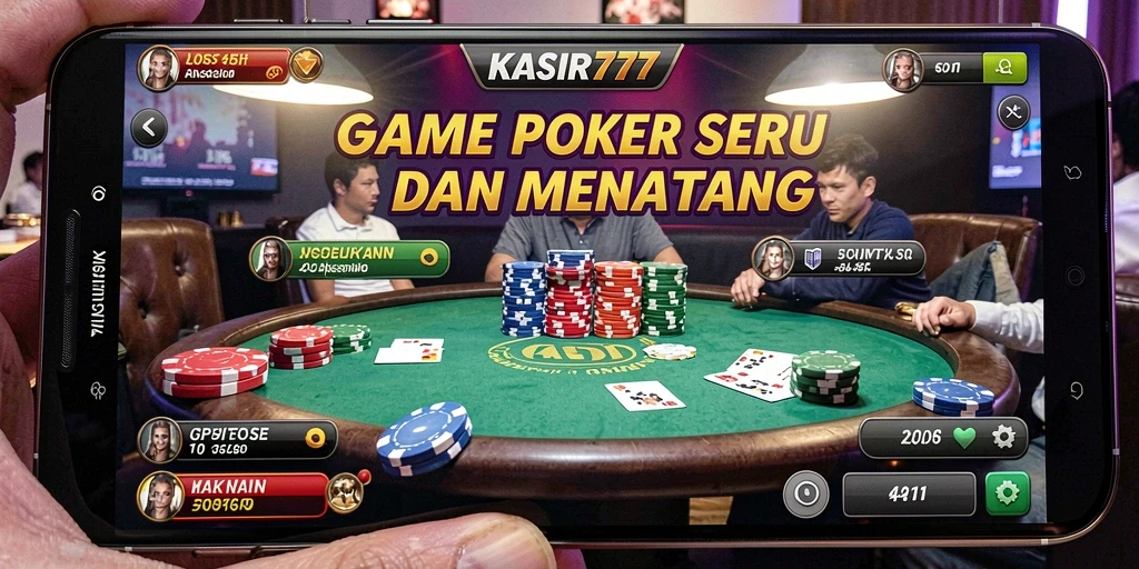 Tampilan menarik dari gameplay KASIR777 yang intens di dunia poker.