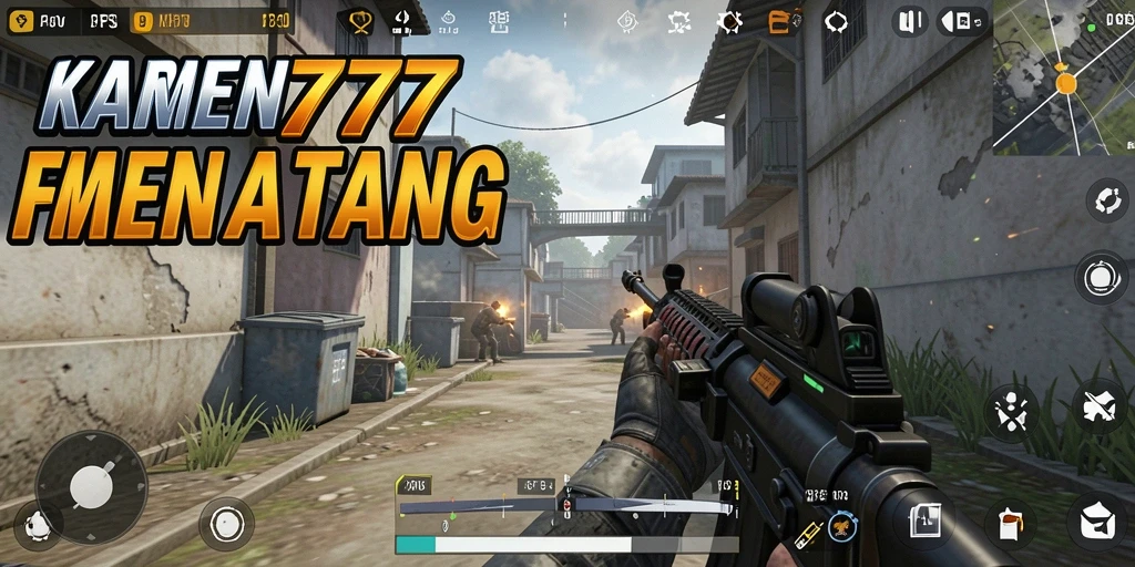 Tampilan dinamis dari gameplay KEREN777 dalam aksi FPS.