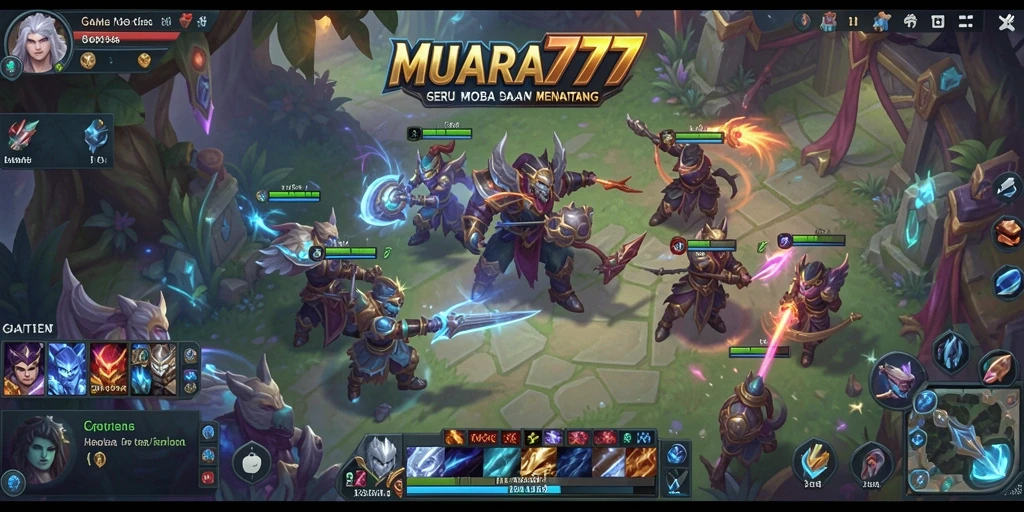 Tampilan gameplay seru pada MUARA777 di arena pertempuran.