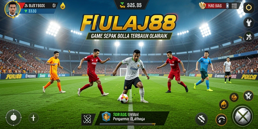 Tampilan menarik dari gameplay sepak bola PULAU88 yang mendebarkan.