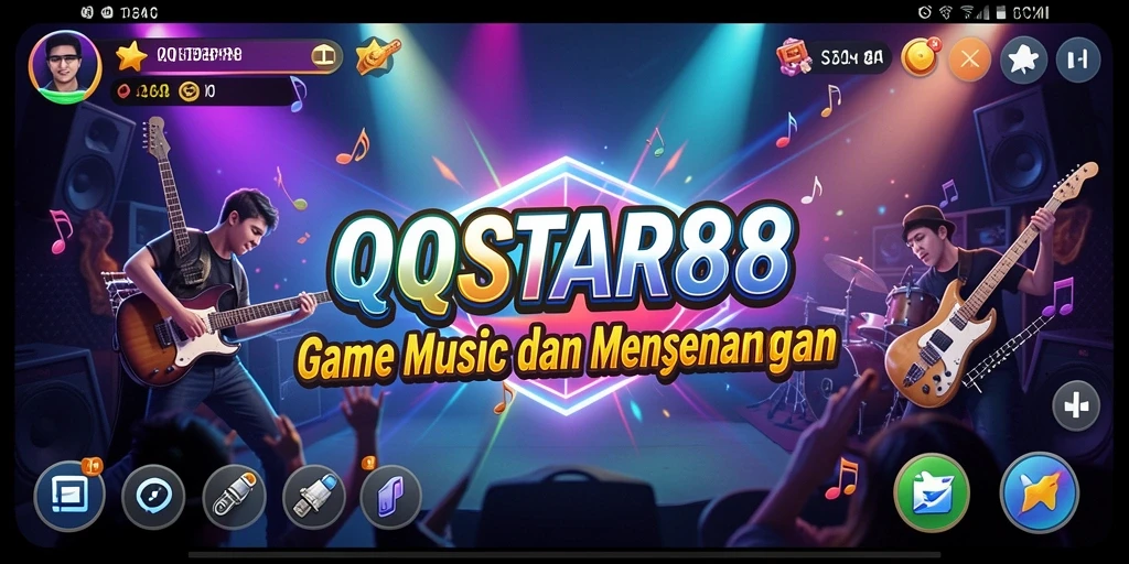 Tampilan gameplay QQSTAR88 yang menarik dan penuh warna.
