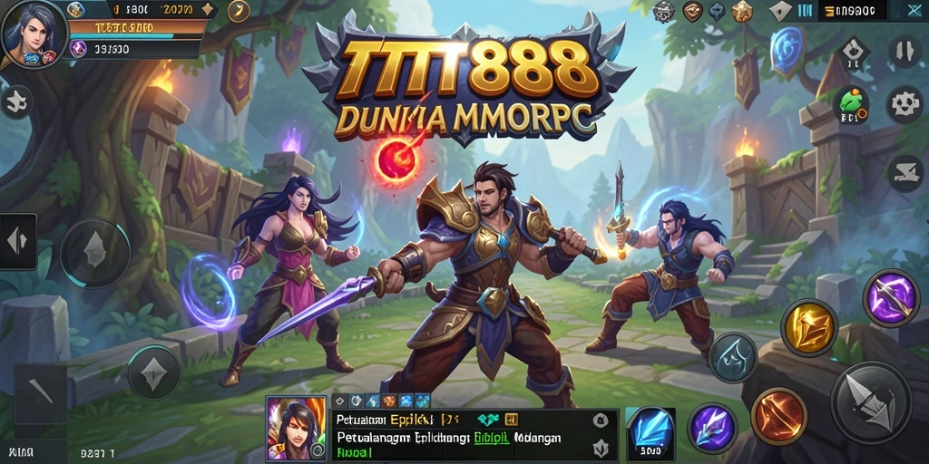 Gameplay mendebarkan dalam TTT888 dengan pertempuran dan eksplorasi.