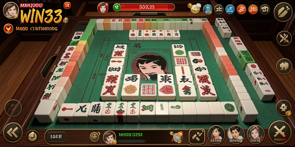 Tampilan gameplay Mahjong yang seru dan mendebarkan.