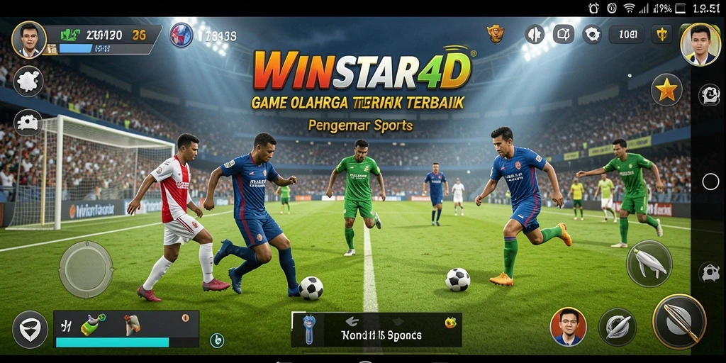 Tampilan menarik dari gameplay WINSTAR4D yang melibatkan berbagai olahraga.