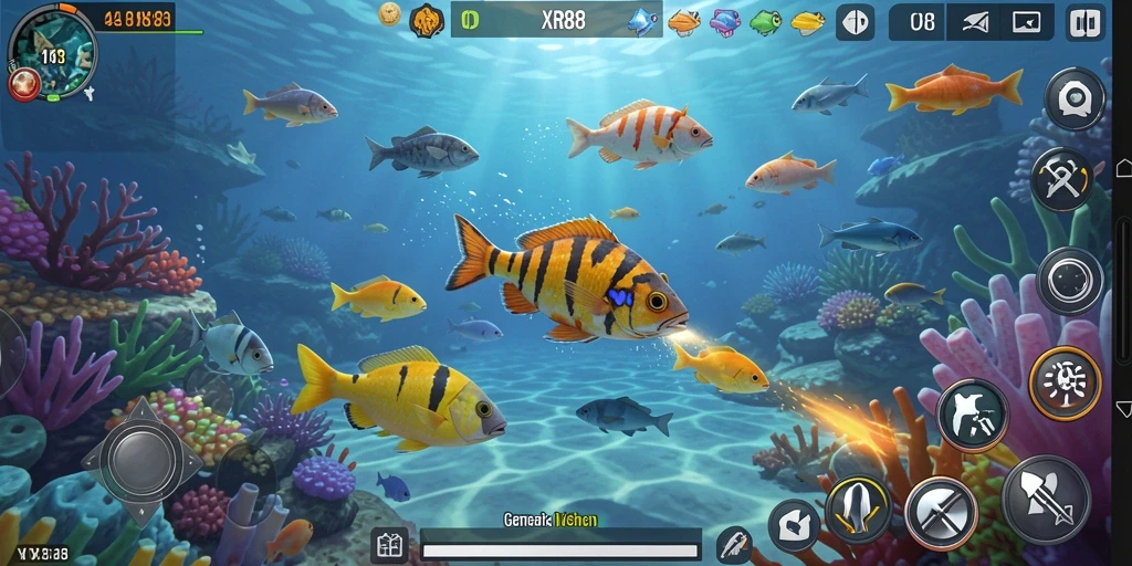 Gameplay seru XR88 dalam menangkap ikan.